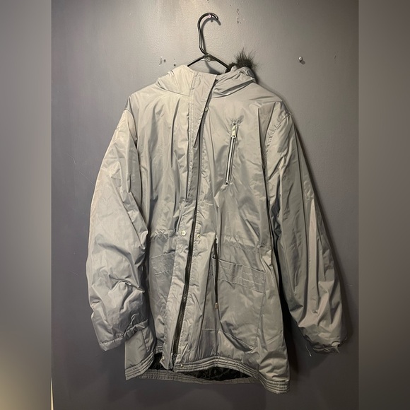 BEVERLY HILLS POLO CLUB GREY PARKA COAT - Picture 1 of 15